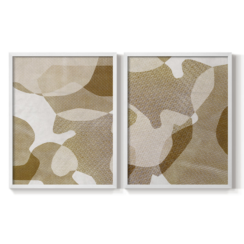 Impression encadrée Texture Desert I-Premium - prête à être accrochée - aucun clou requis - aucun clou requis, Vert