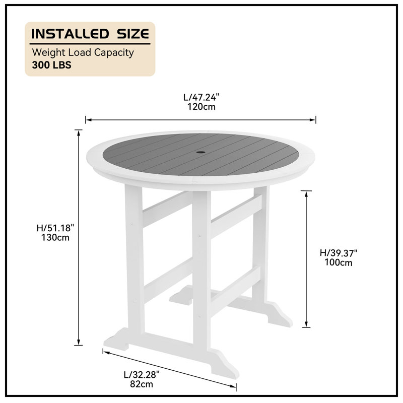 48.03" HDPE Bar Table