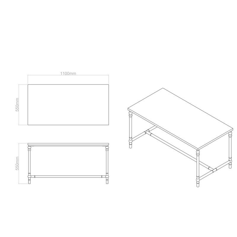 Norcross Four Leg Coffee Table