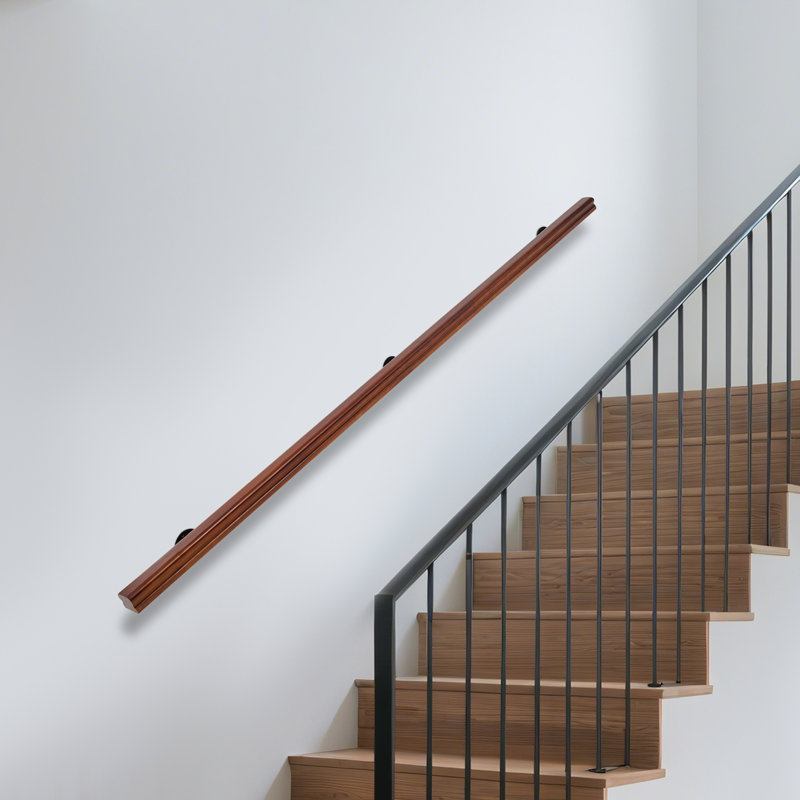 Rampe décorative 7 pi pour escalier, Brun-roux