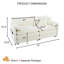 Canapé modulaire surdimensionné en chenille surdimensionné - Siège de réception moderne, blanc crème-1076875506