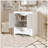 Luxurious Bathroom Vanity Ceramic Sink 2 Large Soft-Closing Doors Solid Wood-486164643