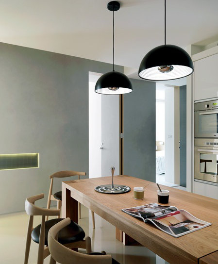 Dome 1 - Light Pendant, 78.7" H x 14.2" W x 14.2" D, Matte Black