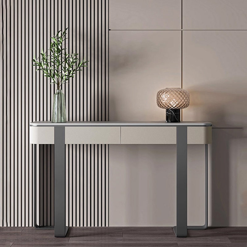 Esthétique moderne et console pratique, H 33,46 po x l 47,24 po x P 13,78 po, Gris