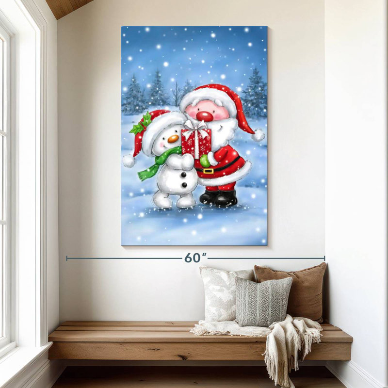 Lelend Snowman And Santa, 51" H x 34" W