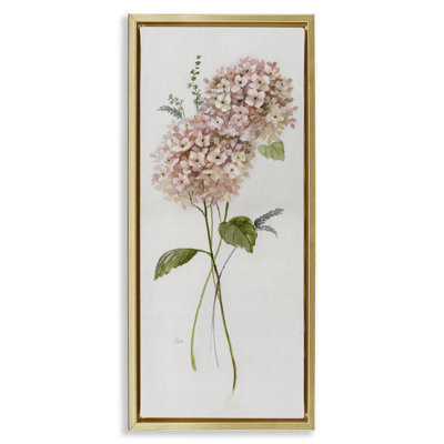 Cadre flottant rose hydrangea duo, design par Nan