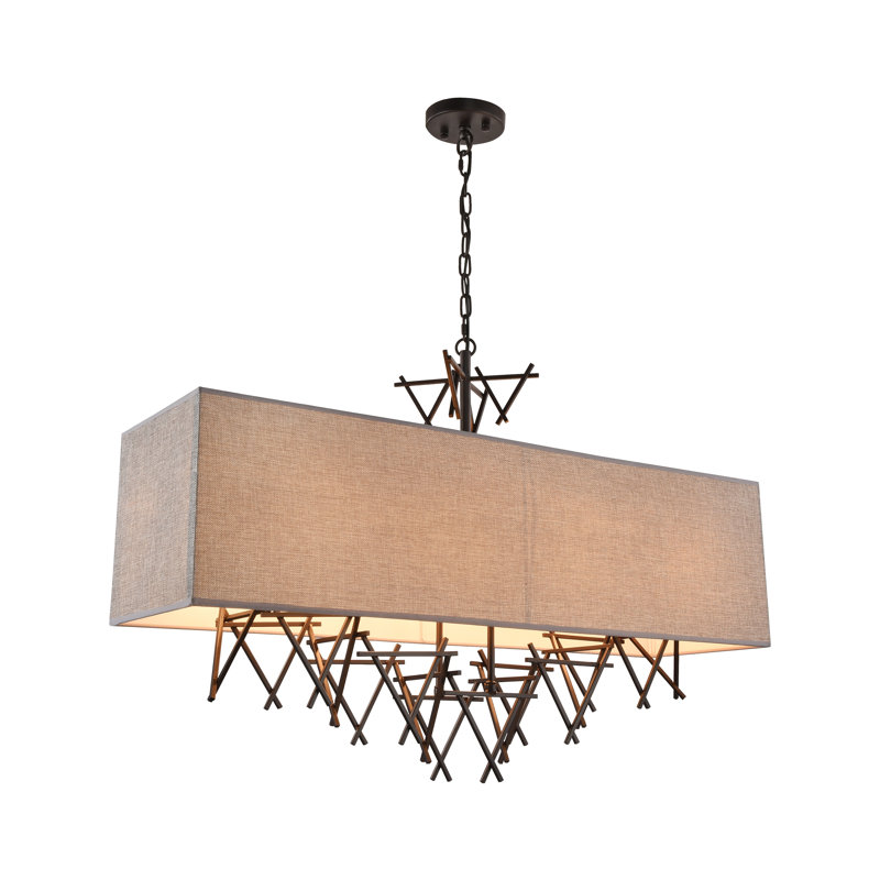 Lustre carré/rectangulaire à 4 lumières Stickney