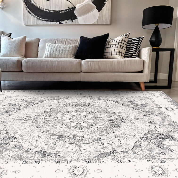 Barlow Performance Oriental Gray/Ivory/Black Indoor Rug