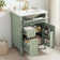 24" Modern Freestanding Single Bathroom Vanity with Ceramic Sink, 3 Soft-Close Drawers, Storage Rack, Solid Wood Legs, One Package