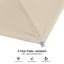 Grand parasol rectangulaire rectangulaire en porte-à-faux économique 10 pi x 13 pi avec base blanche Pole-11129435-247891257