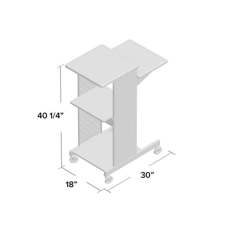 WorkplaceEssentials Presentation Station AV Book Cart