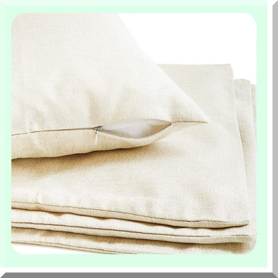 Cream Pillow Covers  4 Pack Blank Cases