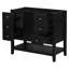 Meuble-lavabo 36 po sans lavabo, base d'armoire seulement, une armoire et trois tiroirs, noir