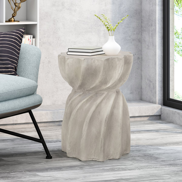 17 Stories Concrete Pedestal End Table & Reviews | Wayfair