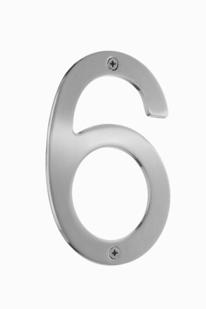 2 po Numéro de maison Beslagsboden, Acier inoxydable, 6
