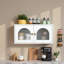 Vitrine murale à porte vitrée - Unité de rangement flottante avec tablettes réglables pour la cuisine, la salle de bain, le salon et le couloir