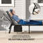 Ensemble de 2 chaises longues pliantes et inclinables gris clair