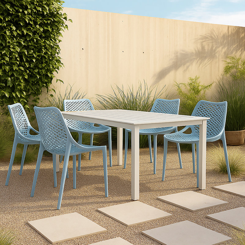 Chaise d'appoint Mykonos, Bleu ciel