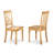 3 Piece Dining Room Table Set Contains a Rectangle Wooden Table with Butterfly Leaf and 2 Kitchen Dining Chairs, Oak-197222279-197222278