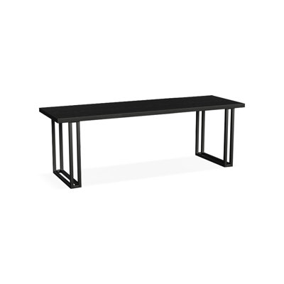 Bureau d'écriture rectangulaire en bois massif noir