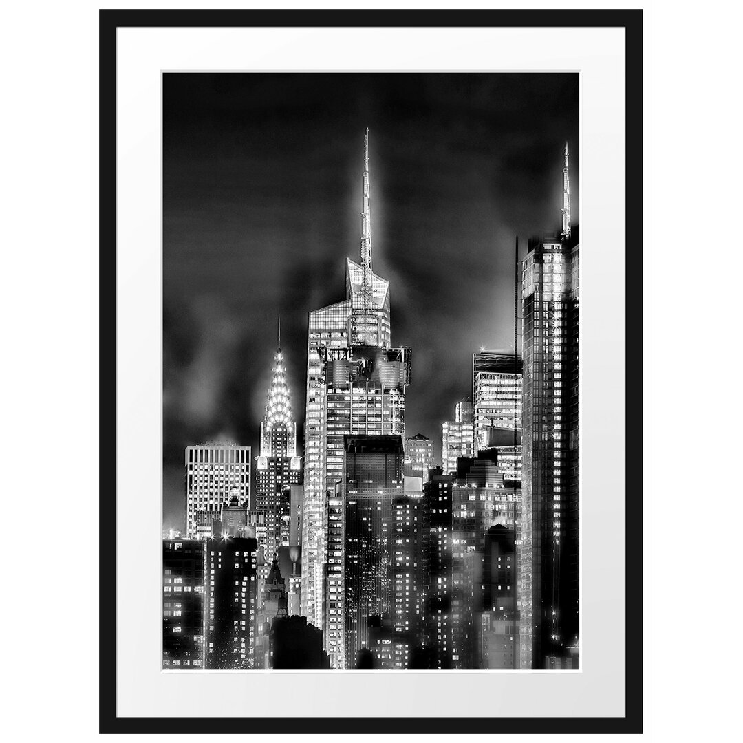 Gerahmtes Poster New York von Oben