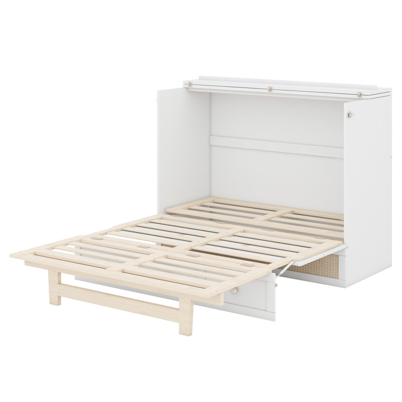 Lit escamotable avec grands tiroirs Murphy, Blanc