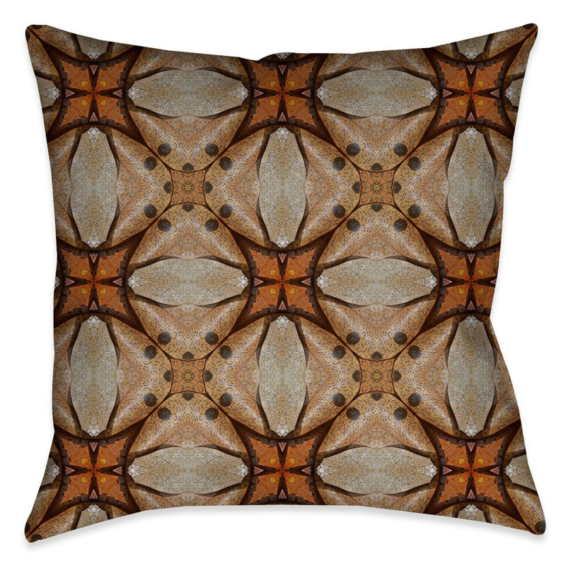 Coussin décoratif feuilles de mgnolia terra terre cuite