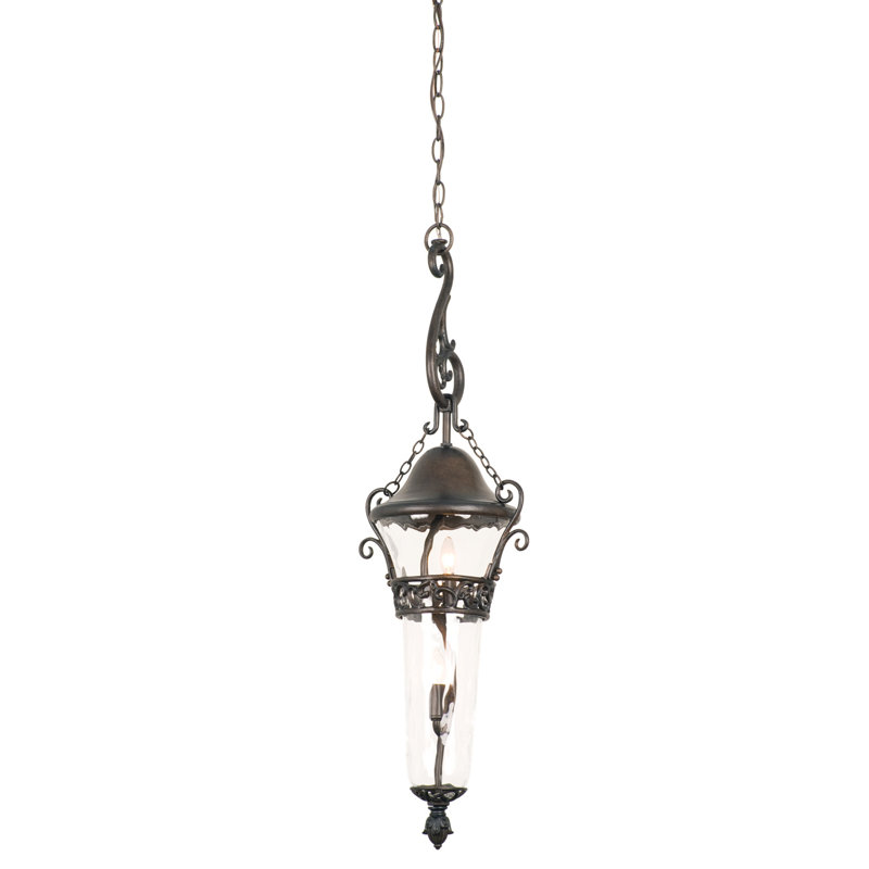 Luminaire suspendu d'extérieur 2 LT Anastasia Kalco, Bronze brillant