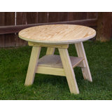 Round Pine Outdoor Side Table