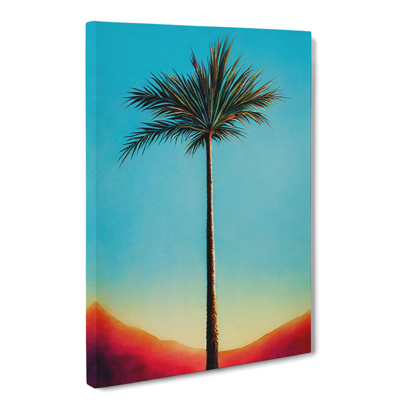 Watercolour Palm Tree Vol.1 - Wrapped Canvas, 50cm H x 35cm W x 3cm D