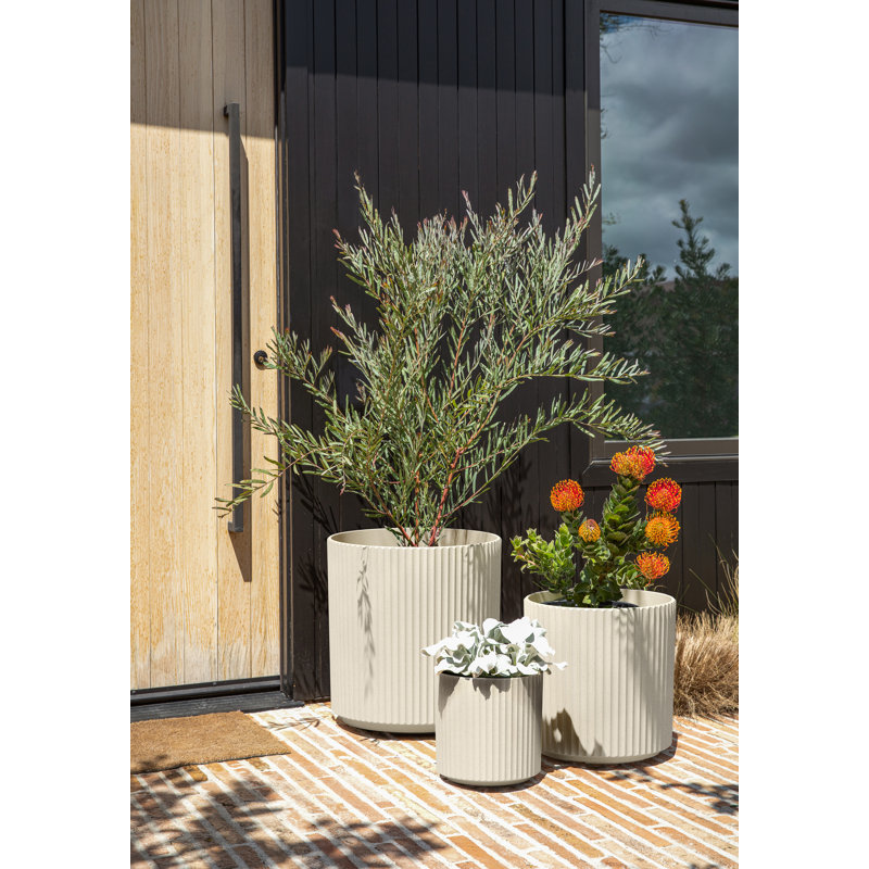 Demi Series Round Planter Set of 3, Sand