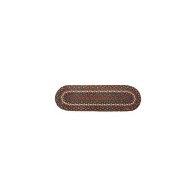 Tapis d'escalier brun foncé tressé Wautoma
