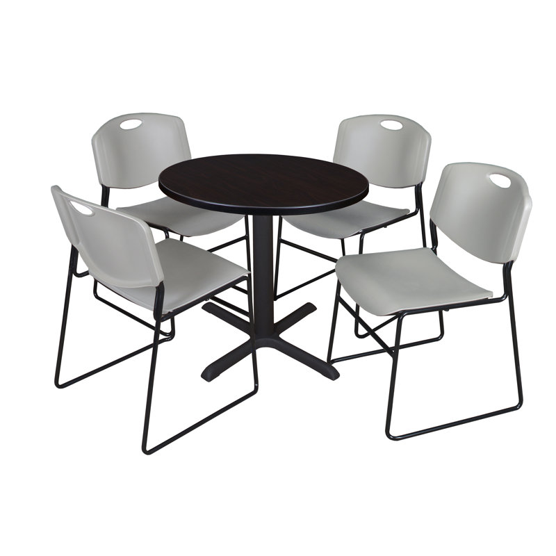 Neyland Cain Dining Table, Gris, 29" H x 30" W 30" D, Cerisier