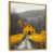 Toile avec cadre flottant or