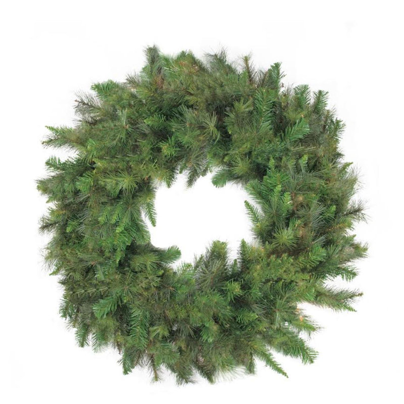 Green Pine Artificial Christmas Wreath with Metal Frame