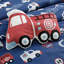 Ensemble de literie douce bleu et rouge-103966381