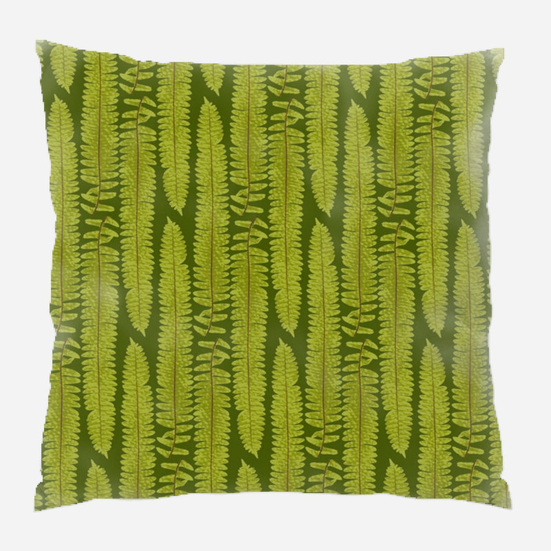 Housse de coussin carré et insert, Intérieur, Vert