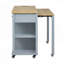 Îlot de cuisine extensible avec table de salle à manger, rangement interne et prise de courant pour une utilisation polyvalente et une organisation efficace