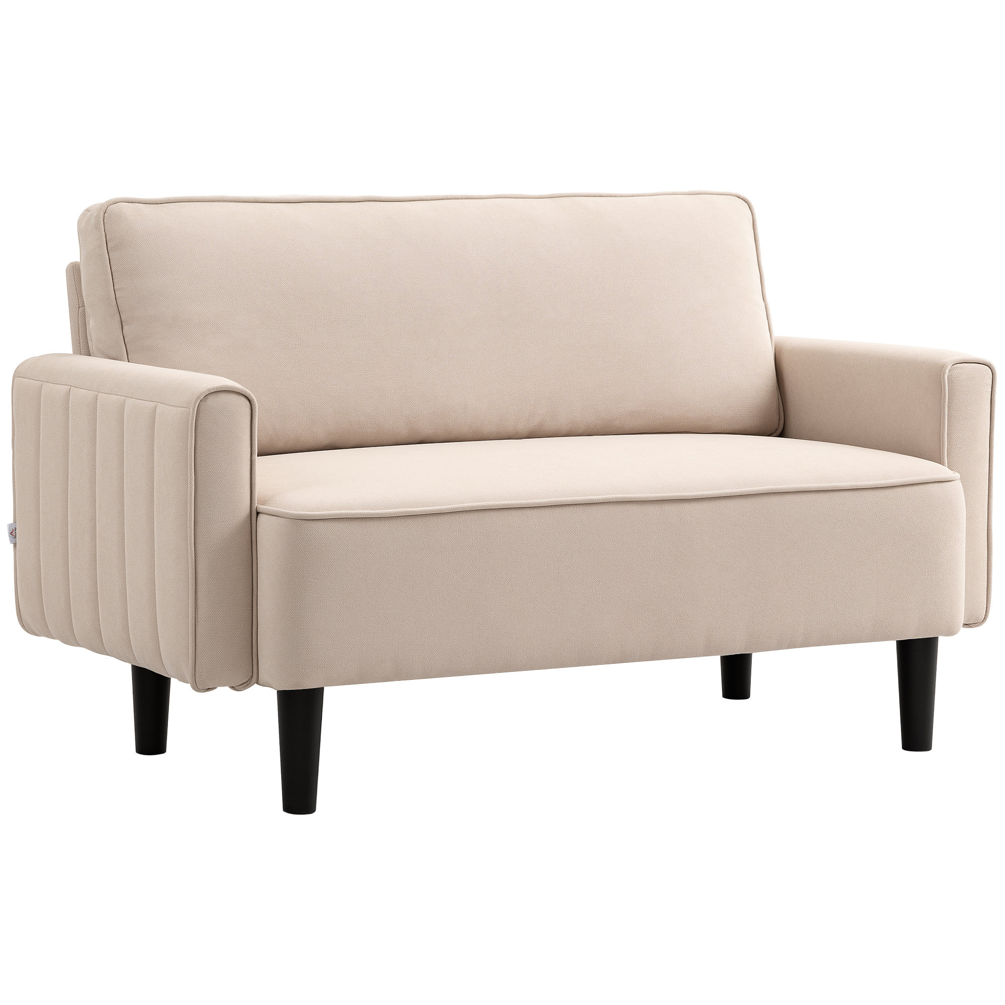 Ebern Designs Loveseat, Linen Fabric Upholstered 2 Seater Sofa Couch ...