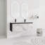 Meuble-lavabo double 47,6 po avec plateau en céramique Azaleia