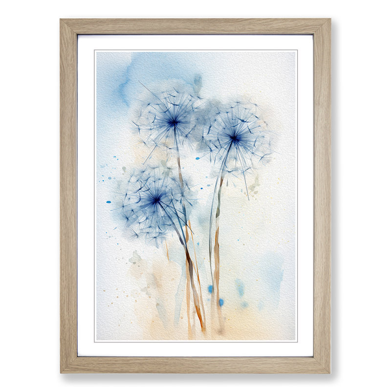 Dandelion Abstract Art Framed Print, Oak Framed, 34cm H x 25cm W