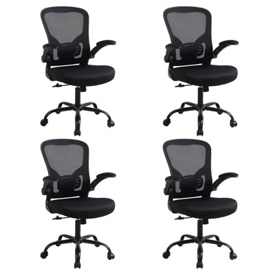 Ergonomic Home Office Mesh Task Chair Desk Chair With Flip-up Armrest