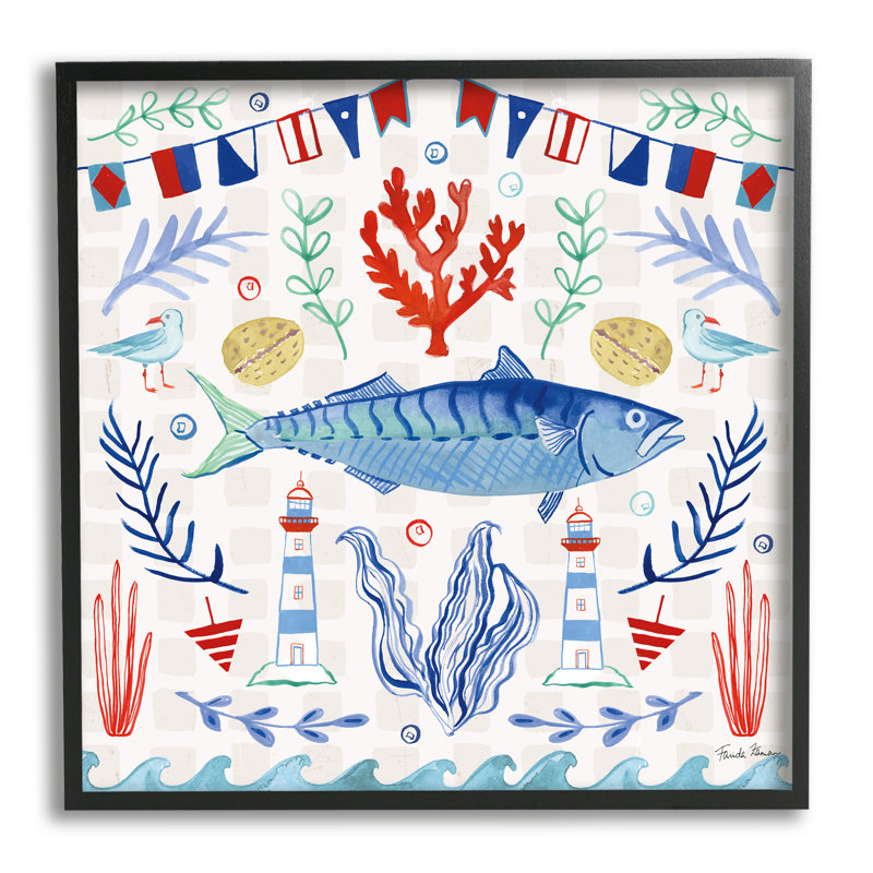 "Stupell Industries", art maritime sur toile par Farida Zaman, H 17 po x l 17 po x P 1,5 po
