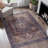 Foldable Washable Area Rug 3X5, Non-Slip, & Pet , Non-Shedding, Low-Pile For Living Room, Bedroom, Kitchen, Dining Room - Burgundy Washable, Low-Pile,-1270560947