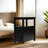 Versatile Wooden End Table with Charging Function and Ample Storage