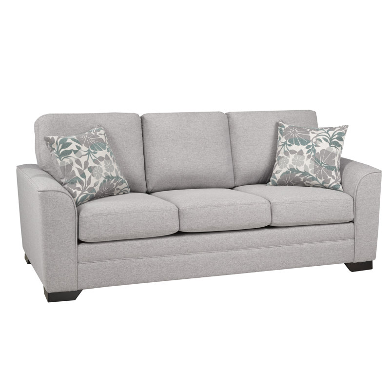 Canapé en tissu gris anthracite Laeticia, Gris clair