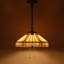 Luminaire hexagonal en vitrail 16 po Tiffany