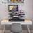 Sit- Stand Desk Converter, Height Adjustable Dual Tiered Computer Workstation, Sit Standing Converter With Platform, Ergonomic X-frame Riser For Pc Computer Screen, Keyboard, Laptop Up To 15kg-1009206347