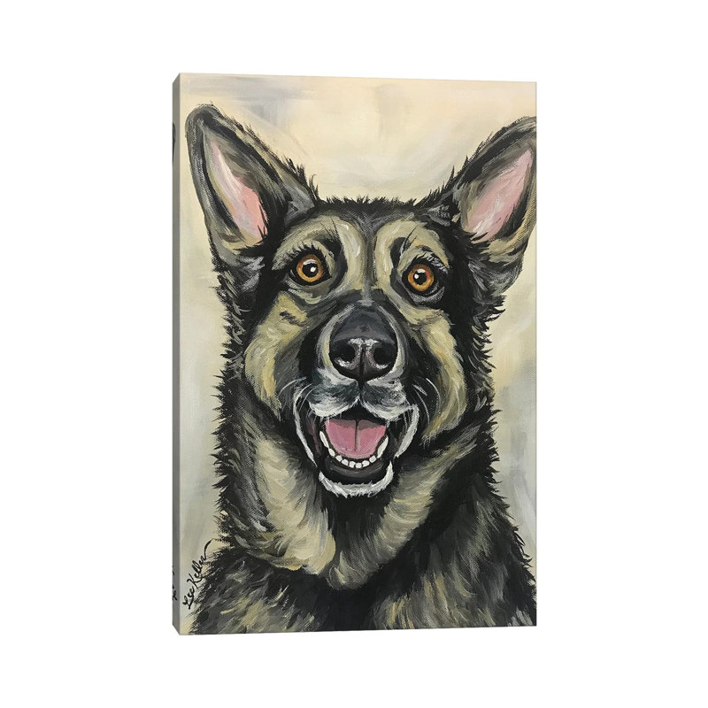 German Shepherd - Wrapped Canvas Painting, 30.48 cm H x 45.72 cm W