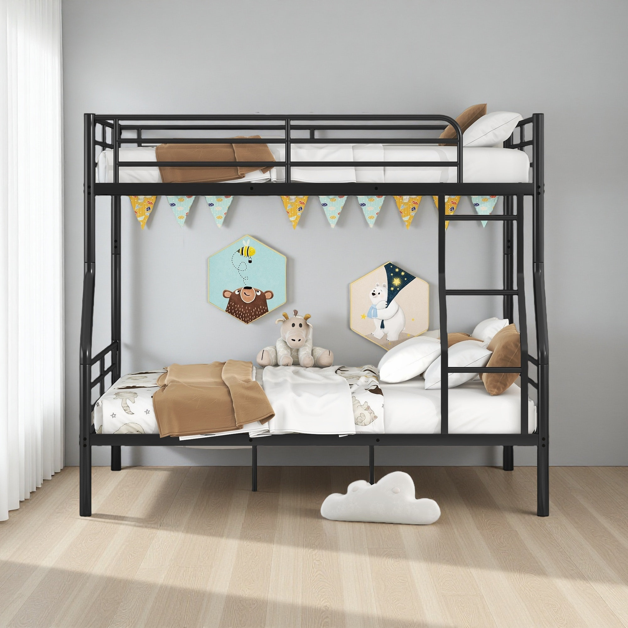 Isabelle & Max™ Full XL Over Queen Metal Bunk Bed | Wayfair